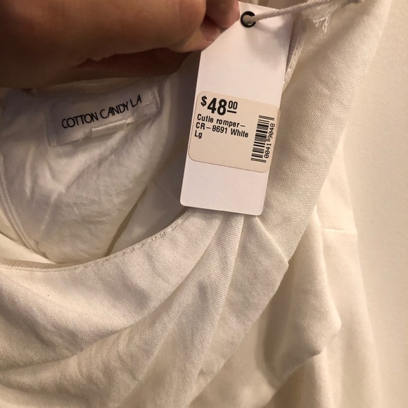 Stitch & Feather white romper with tie - Picture 3 of 4